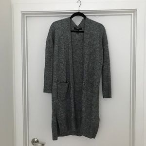 F21 Marled Knit Longline Cardigan